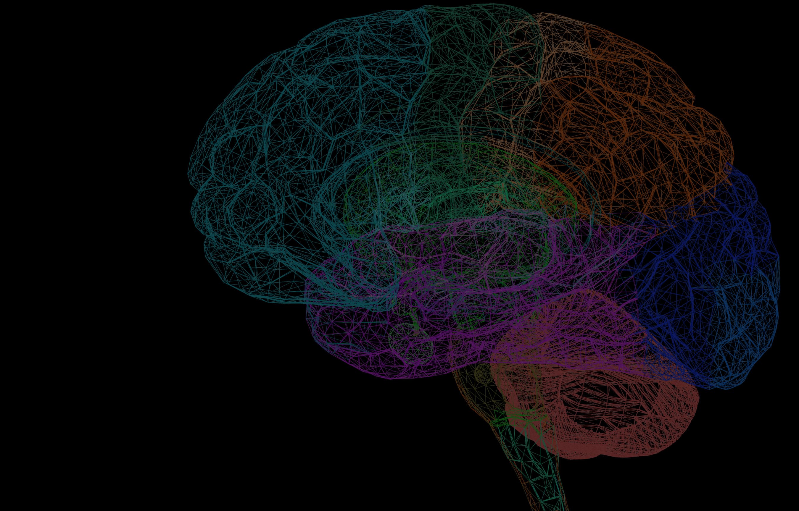 Grafika umysłu przedstawiona w formie kolorowej siatki